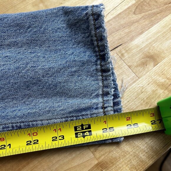 Agolde Riley High Rise Straight Crop Jeans Size 23 Blitz Wash Denim Button Fly - Picture 14 of 14